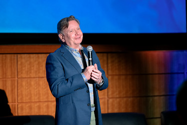 Image of Dr. George Grant giving closing remarks